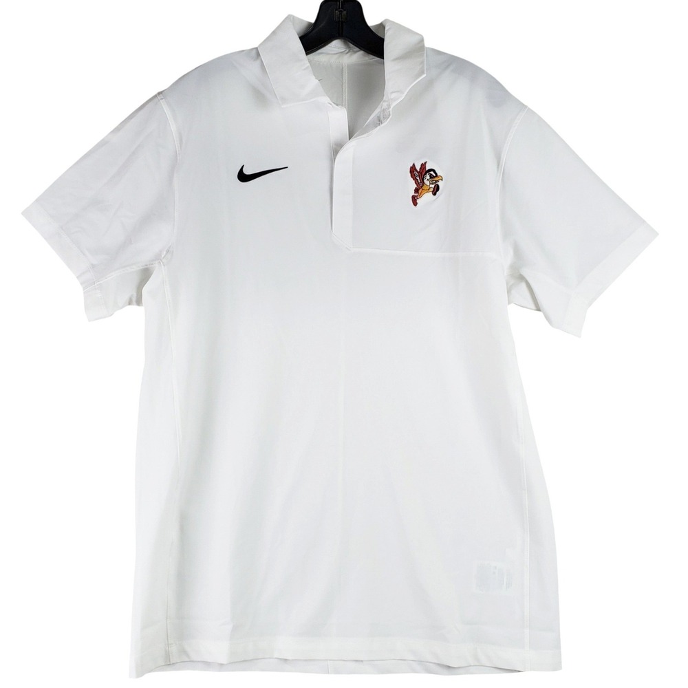 Iowa State Cyclones Nike HF7061-100 Polo Shirt Mens M White Football Dri-FIT NWT